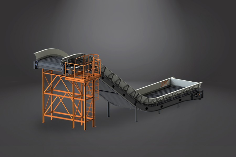 Bulky Waste Feeding Chain Belt Conveyor